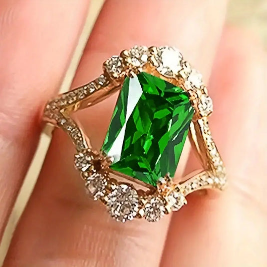 Gull Smaragd Halo Ring