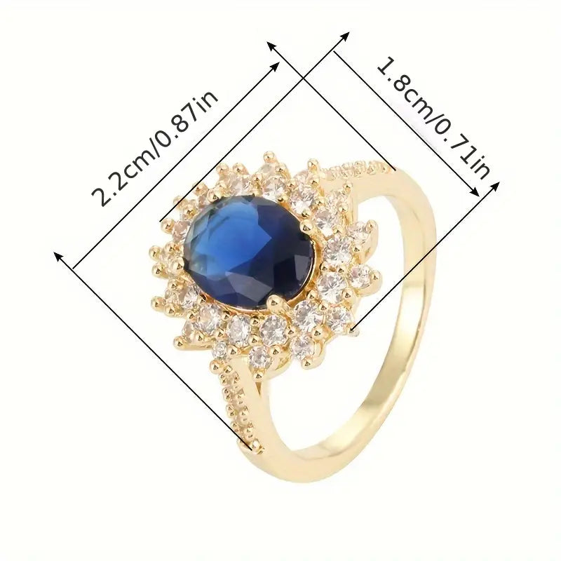 Vionne Saphirae Ring | Hvitt Gull