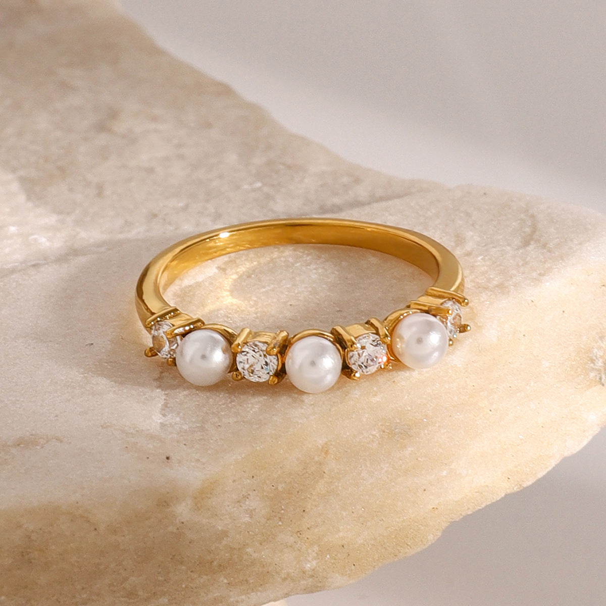 Keisha Diamant Perle Ring
