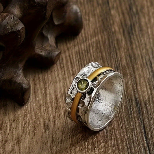 Sølv og Gull Rustic Bånd Ring
