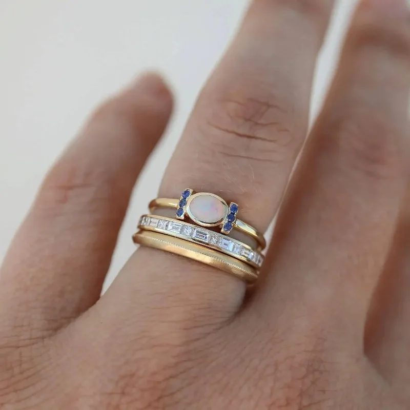 Gull Stablet Bezel Ring Sett