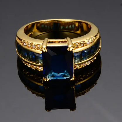 Gull Safir Square-Cut Ring
