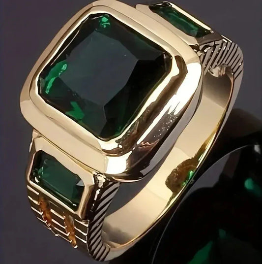 Gull Smaragd Signet Ring