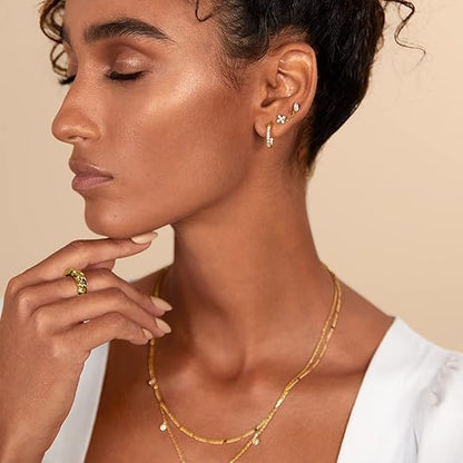 Pære Slipt Studs | Gull