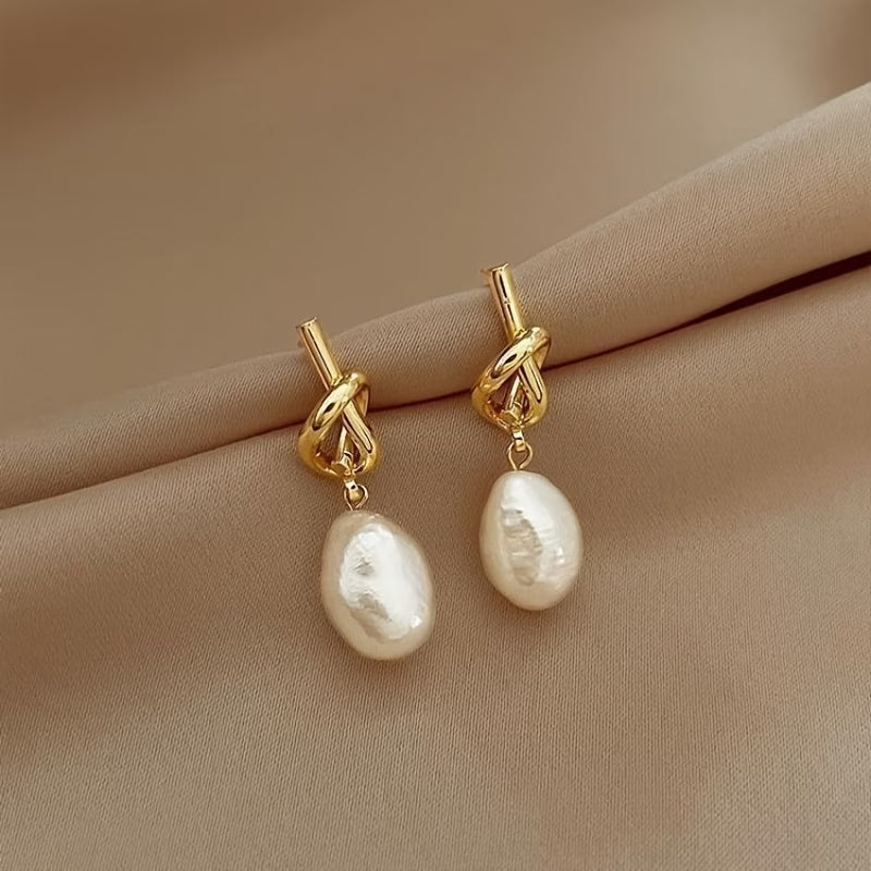 Knotted Perle Elegance Øredobber