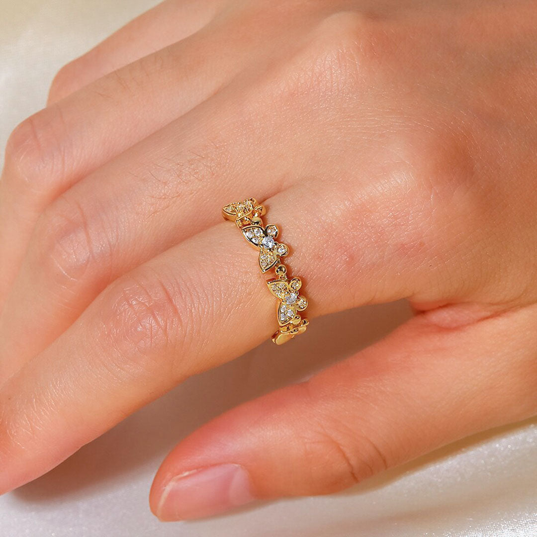 Colleen Sommerfugl Gull Ring