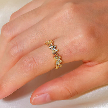 Colleen Sommerfugl Gull Ring