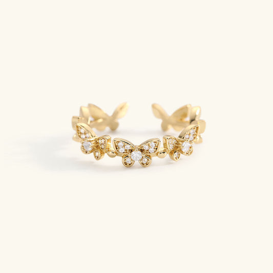 Colleen Sommerfugl Gull Ring