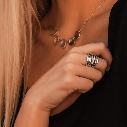 Sølv Multi Bånd Wrap Ring