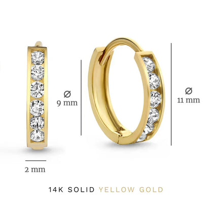 Dara Brillane Sten Øredobber Sett | Gull