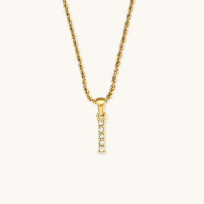 Maeve Bokstav Initial Diamant Halskjede