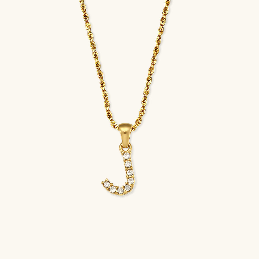 Maeve Bokstav Initial Diamant Halskjede