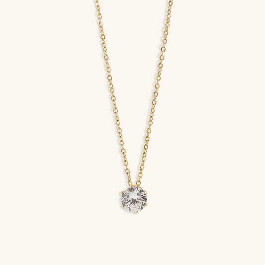 Kyla Solitaire Gull Halskjede