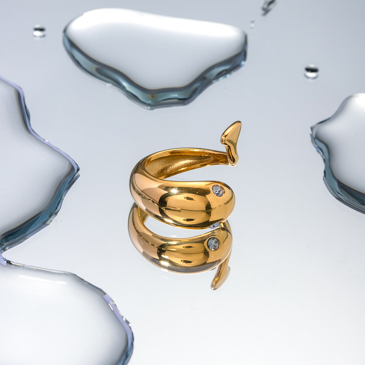 Etta Gull Serpent Ring