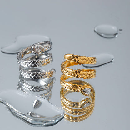 Davina Gull Serpent Ring