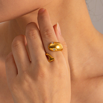 Etta Gull Serpent Ring