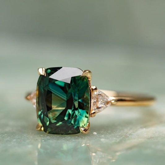 Gull Smaragd Solitaire Ring