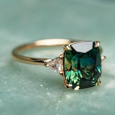 Gull Smaragd Solitaire Ring