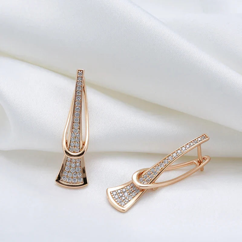 Radiant Layers Krystall Øredobber | Gull