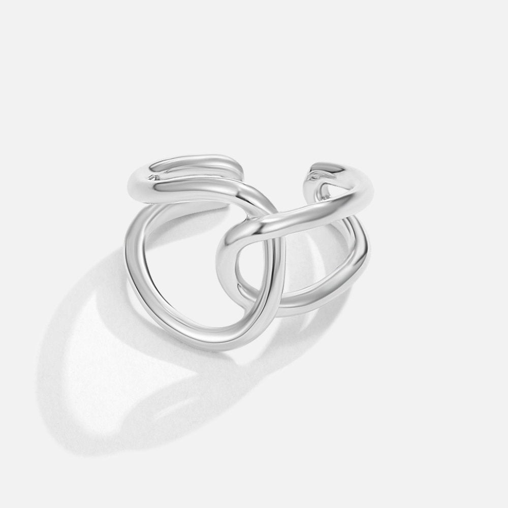 Sølv Interlocking Åpen Ring
