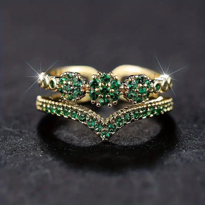 Gull Smaragd Cluster Ring