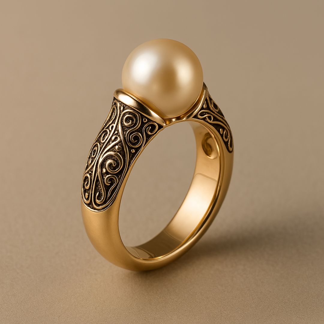 Timeless Vintage Perle Gull Ring