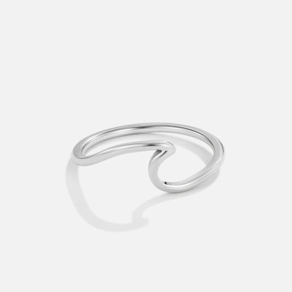 Sølv Minimalistisk Åpen Ring