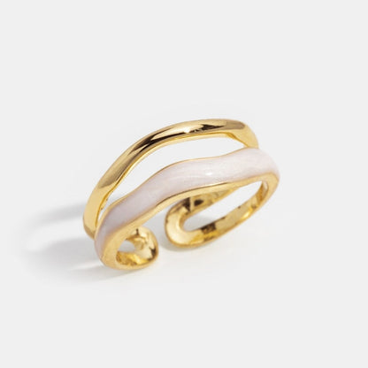 Gull Skulpturell Wrap Ring