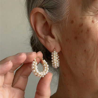 Lagdelt Perle Hoopringer