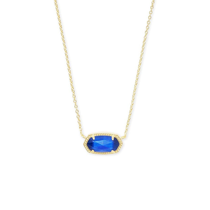 Klassisk Oval Safir Halskjede | Gull